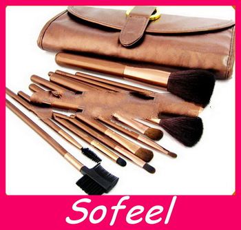 12pcs Brown Makeup Brush Set With High-end China Supplier