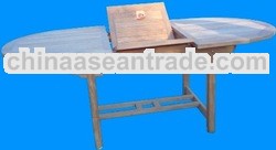 Teak Oval Extended Folding Table