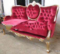 Gold Leaf Living Room Sofa Sets - Indoor Mahogany Furniture