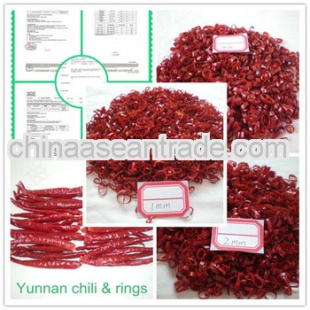 15,000-30,000 SHU Chiles Strips, Crushed, Powdered, Ringy