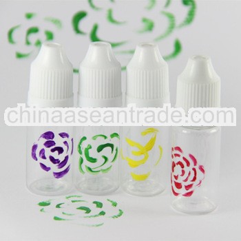 15ml PET liquid oil bottle with long thin tip and TUV/SGS certificates