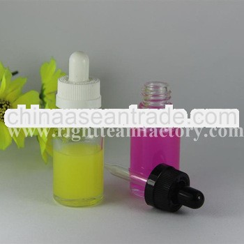 15ml glass dropper bottle empty clear with child resistant