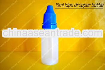 15ml ldpe plastic eye dropper bottle with tamper evident cap