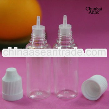 15ml pet plastic dropper bottles with long tip childproof cap TUV/SGS certificate