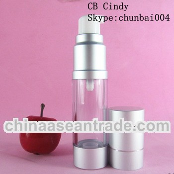 15ml pump glass airless pump bottle