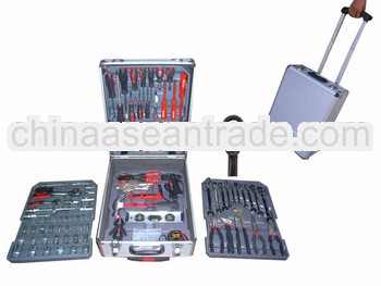 186 pcs hand tool kit with aluminum case(carbon steel-cr-v)