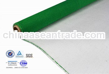 1.2mm fire-resistant green pu coated fiberglass fabrics