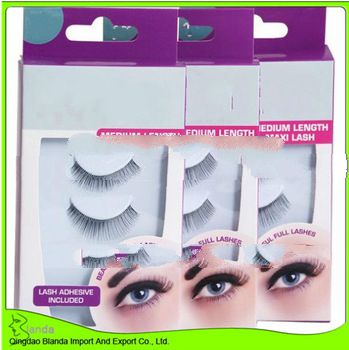 1 pairs packing natural cheap false eye lashes