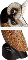 WOOD BIRD ANIMAL STATUE 04