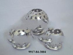 ALUMINUM CANDLE HOLDER SET OF 3