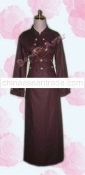 Abaya Syafina with Ribbon Embroidered Button or Shell Button