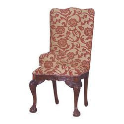 Motif Flowers Upholstered Dining Chair