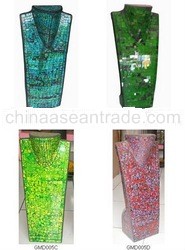 Glass mosaic necklace display