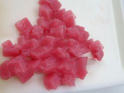 Tuna fish cube