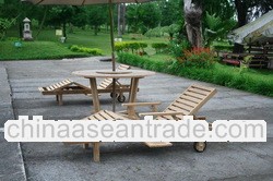  Modern Outdoor Furniture Teak Wooden Sun Lounger