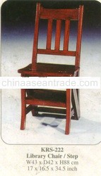 Library Chair / step Mahogany Indoor Furniture.