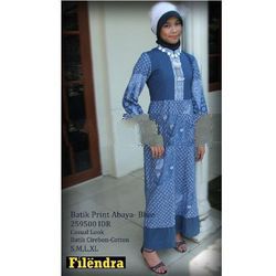 Batik Print Abaya Blue Clothing