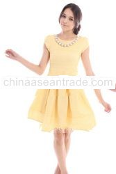 Classy in Florentine Dress YELLOW