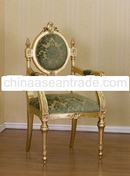 French Furniture - Gold Gilt Arm Chair with Upholstery