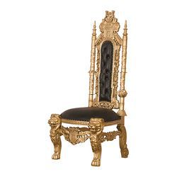 Lion King Dining Chair Gold Painted