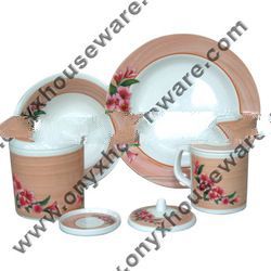 Lovely Peach Dinnerware Set