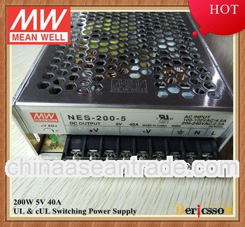 200W 5V UL power supply NES-200-5