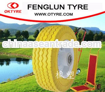 200mm pu wheel with metal rim