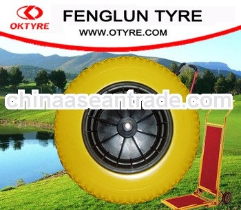 200mm pu wheel with plastic rims