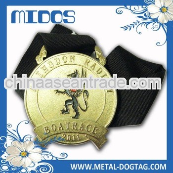 2011 Custom Rotatable Metal Medal With Ribbon For Commemorative Football