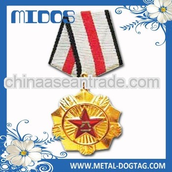 2011 Sport Award Plated Metal Medal With Ribbon