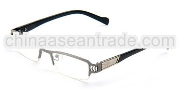 2012 Metal half rim reading glasses ,with spring hinge