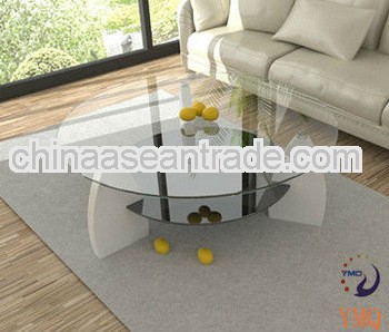 2012 furniture designer/modern round glass coffee table