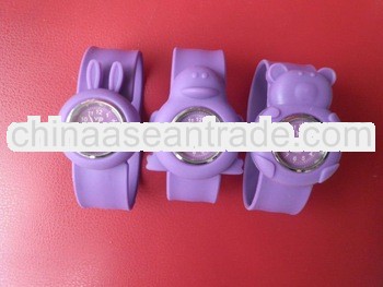 2012 high quality lovely silicone slap watch lower price