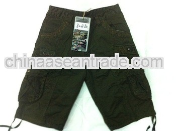 2012 men 100% cotton fashion cargo shorts stock for wholesale