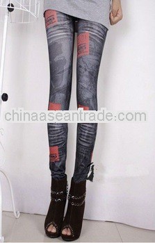 2012 women european fashion denim leggings