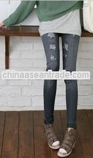 2012 women european style leisure denim leggings