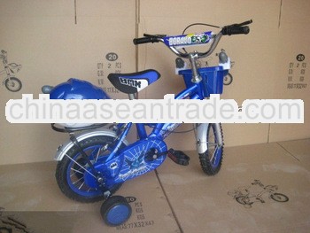 2013The latest design blue color with basket rear box four wheel child bike,children bicycle,kid bmx