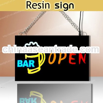 2013 Alibaba new electronic acrylic cafe led open sign for advertising and promotion