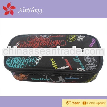 2013 Fashion design black polyester pencil bag