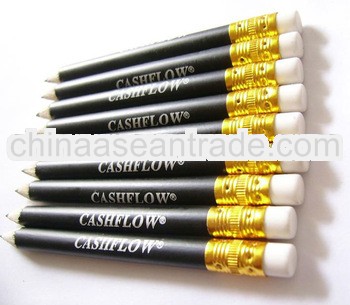 2013 Hot Sale HB Golf Pencil Short With Eraser and Hexagonal Pencil Meet EN71 and ASTMD-4236 Standar