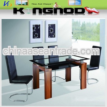 2013 Hot Sale Modern Glass and MDF Dining Table