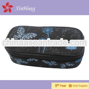 2013 Hot sale fashion black polyester promotional pencil bag