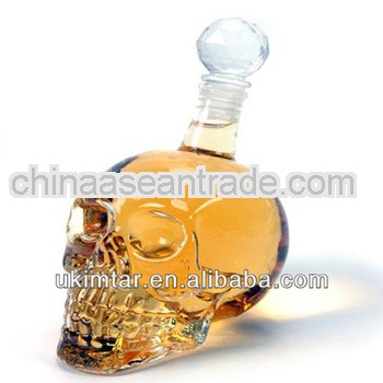 2013 Hot selling Crystal head shot bottle ,whysky bottle