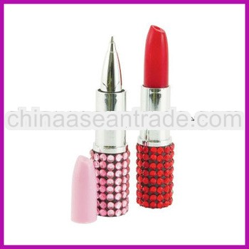 2013 Hot selling pink lipstick pen for promotion BY-1609