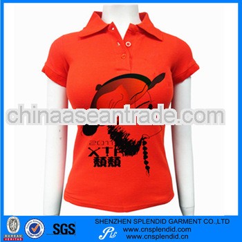 2013 Latest fashion short sleeve women polo t shirt