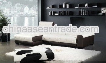 2013 Modern Design Genuine Leather Corner L Shaped smart sofa with chaise longue florence sofa A350-