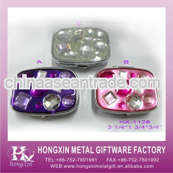 2013 New Prodouct HX-1128 Colorful Crystal 7 Compartment Pill Box