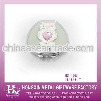 2013 New Product HX-1281 Diamond Owl 3-case Pill Box