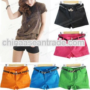 2013 New arrival sexy candy color denim shorts