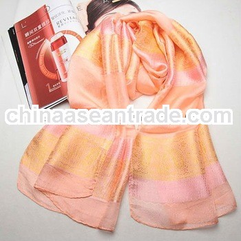 2013 Wholesale fashion ladies long silk fashion scarf